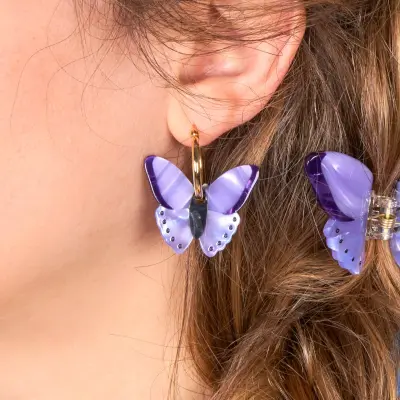 B.O Papillon mauve Coucou Suzette — photo 1