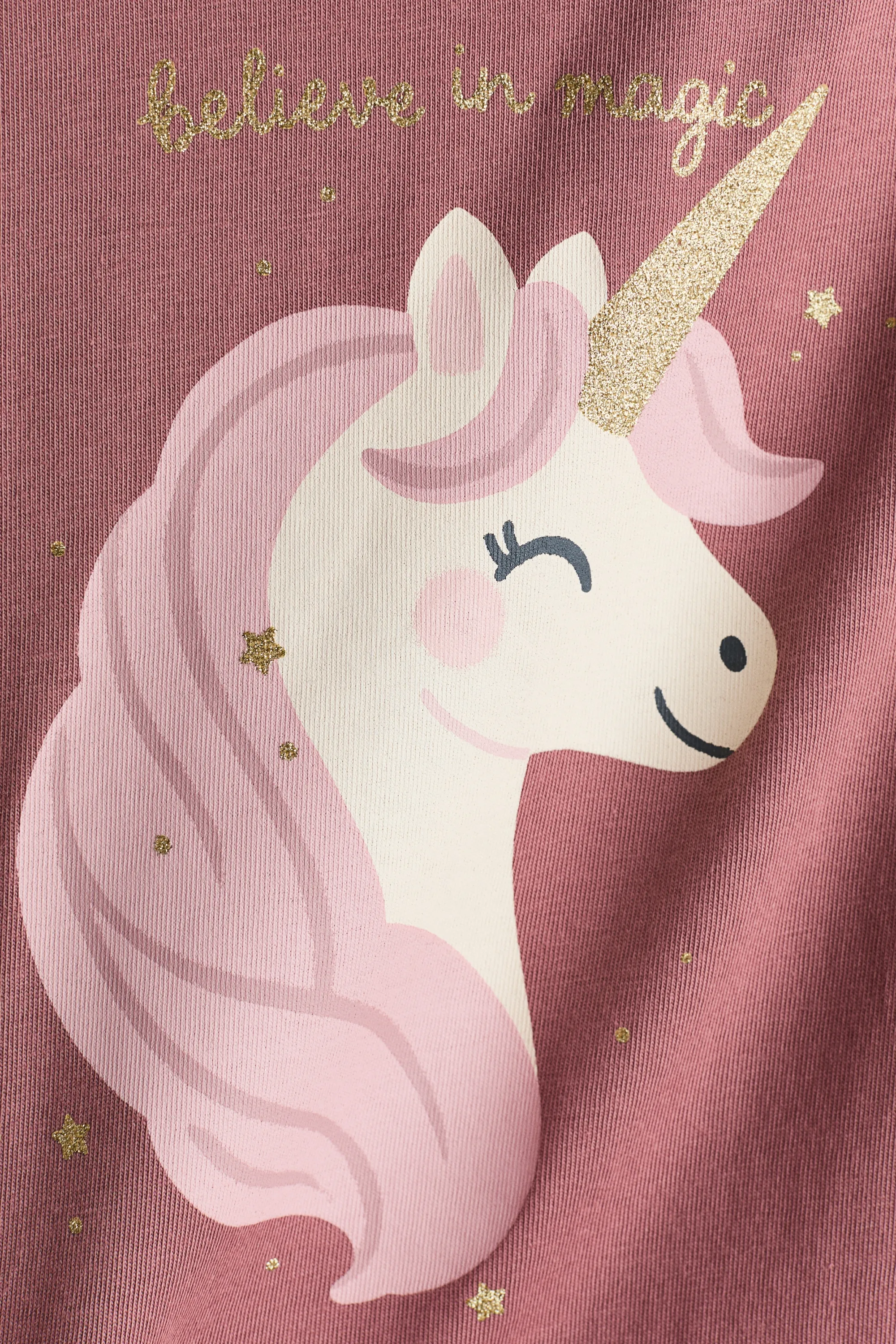 Top imprimé en coton - Rose ancien/Believe In Magic