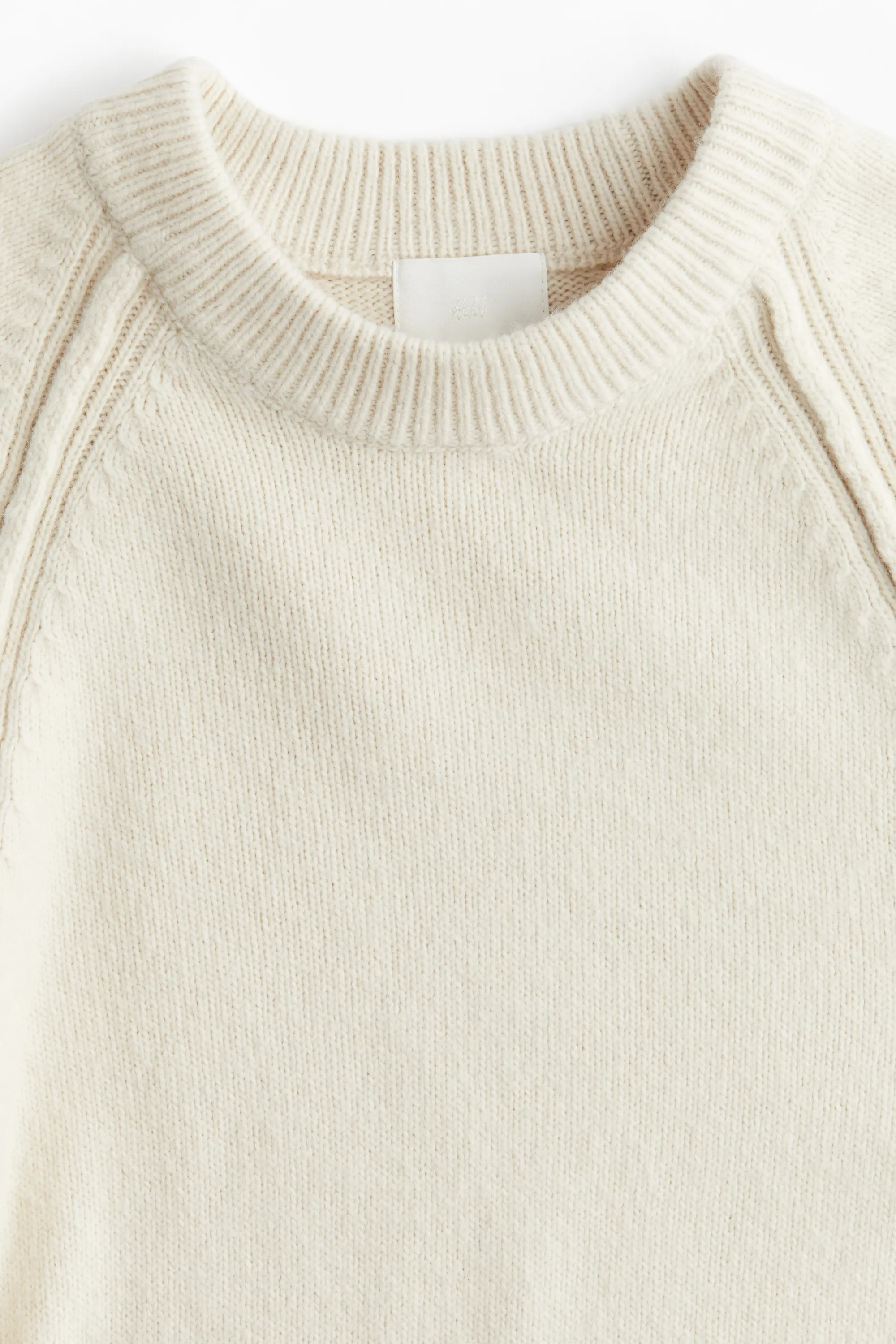 Robe moulante en maille - Crème