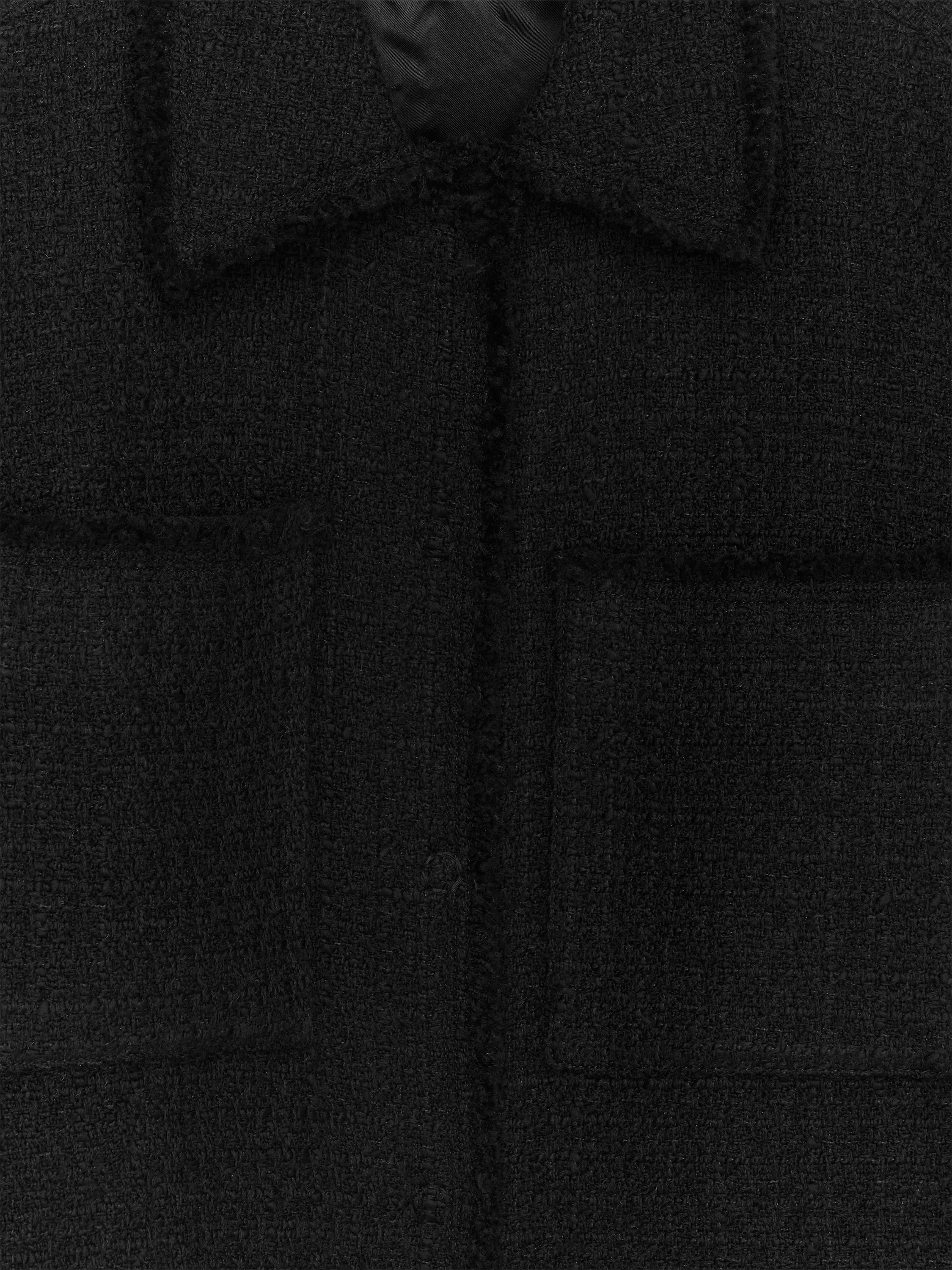 Veste en maille bouclée en laine mélangée - Noir