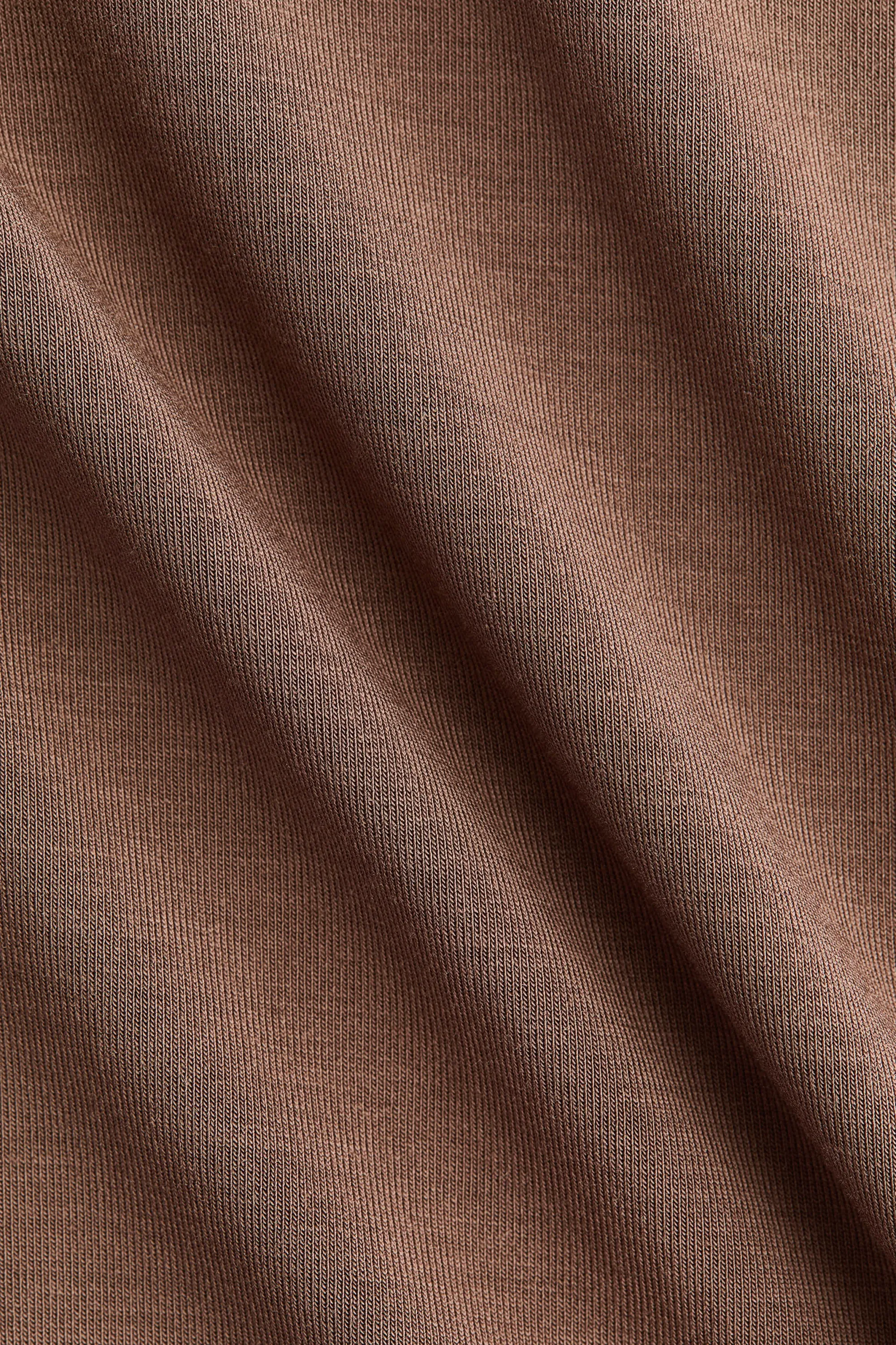 T-shirt ajusté en modal - Marron
