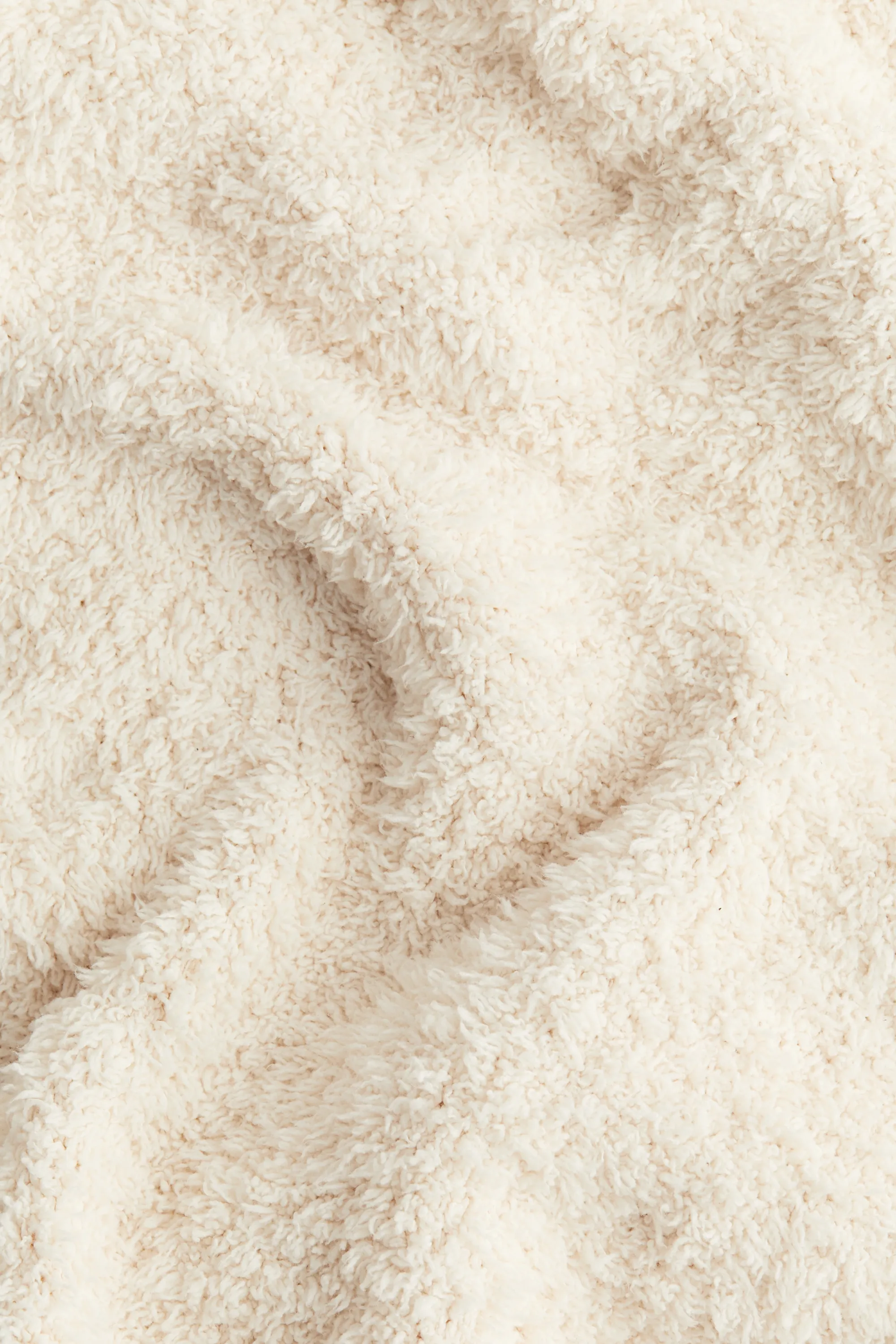 Robe en maille duveteuse - Beige clair