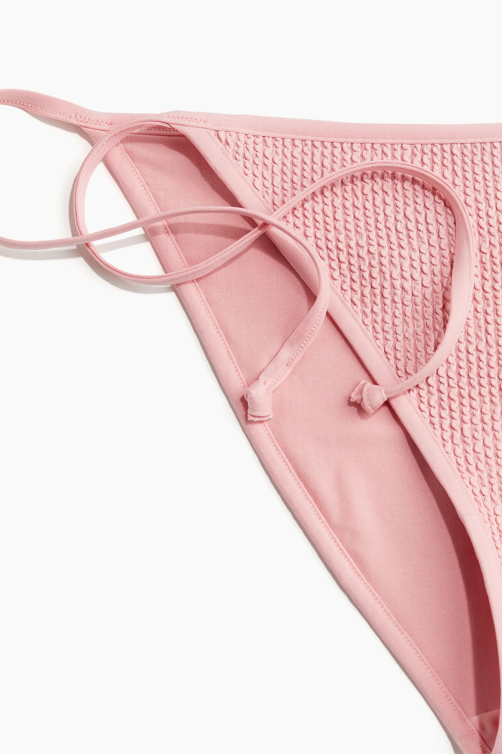 Bas de maillot Tanga à nouer - Rose clair