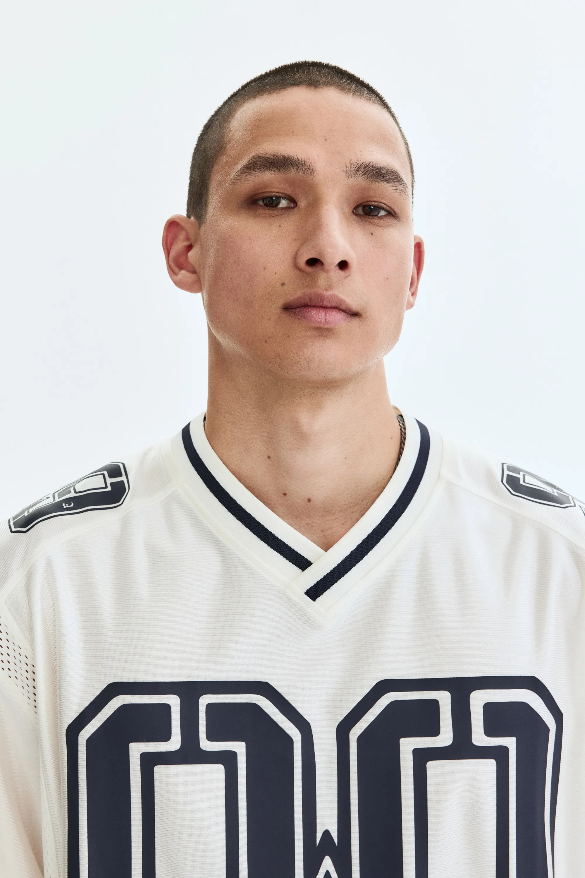 T-shirt Loose Fit en mesh imprimé - Blanc/99