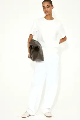 T-shirt en interlock - Blanc — photo 1