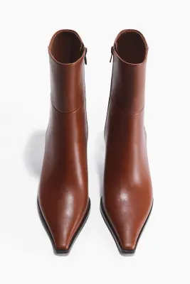 Bottines à talon - Marron — photo 3