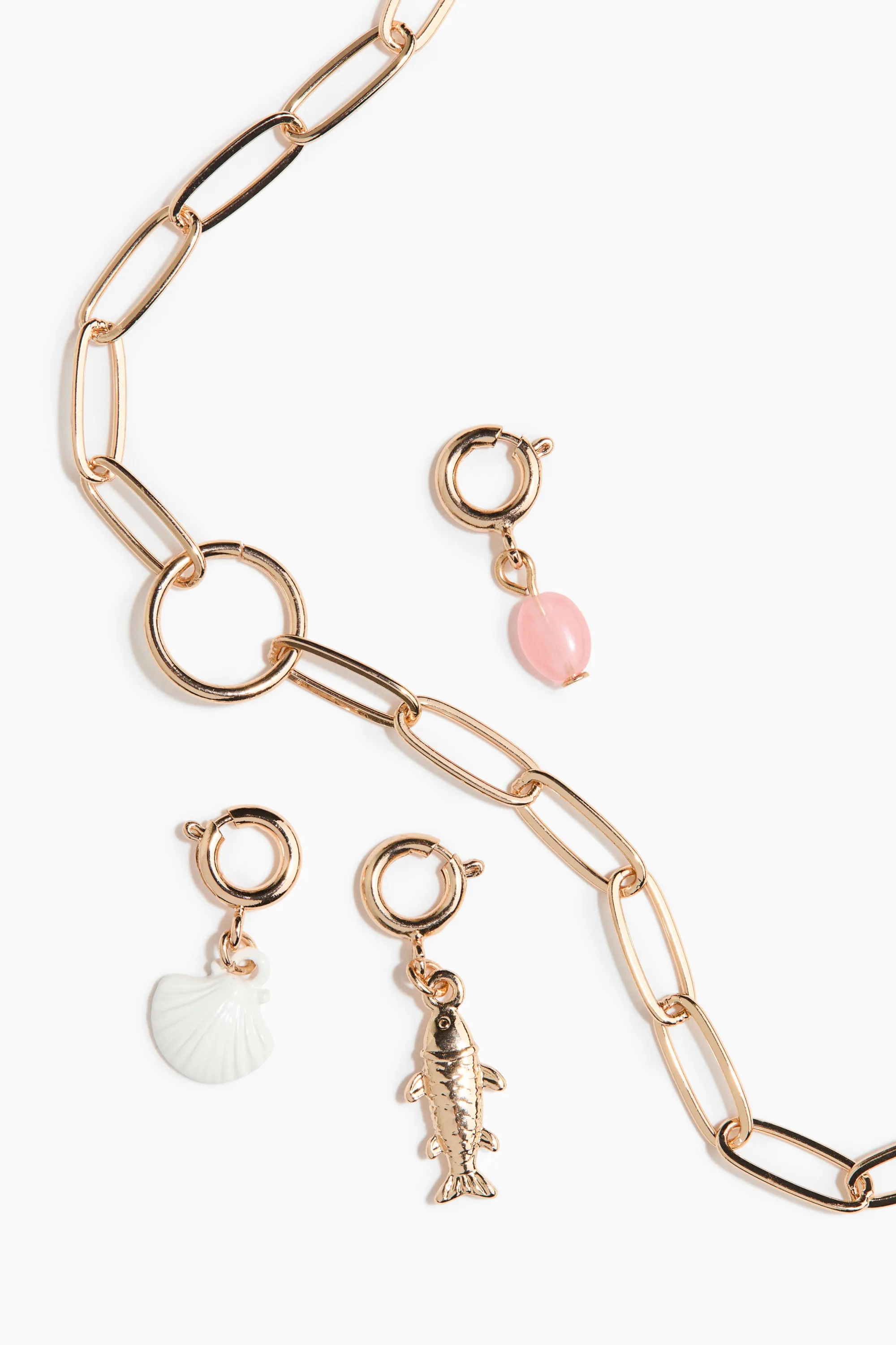 Collier avec pendentifs - Doré