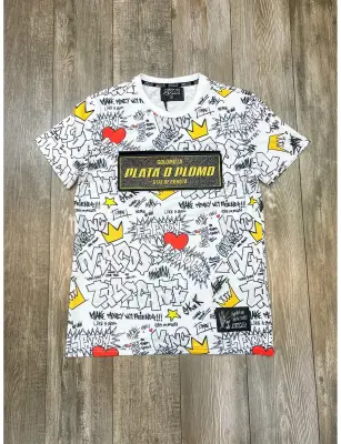 Teeshirt Plata o plomo blanc
