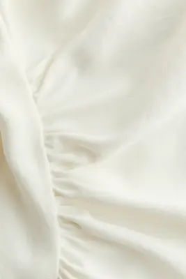 Robe épaules dénudées avec manches ballon - Blanc — photo 5