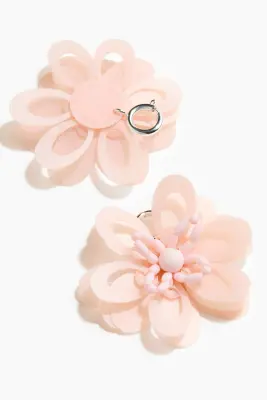 Lot de 2 bijoux de chaussures en forme de fleurs - Rose poudré — photo 1