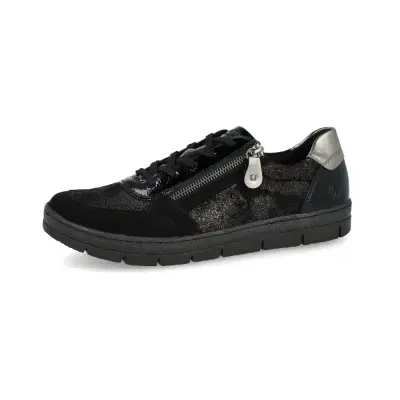Baskets Remonte D5831-03 Noires - Cuir Lacets Zip Grande Pointure Femme — photo 1