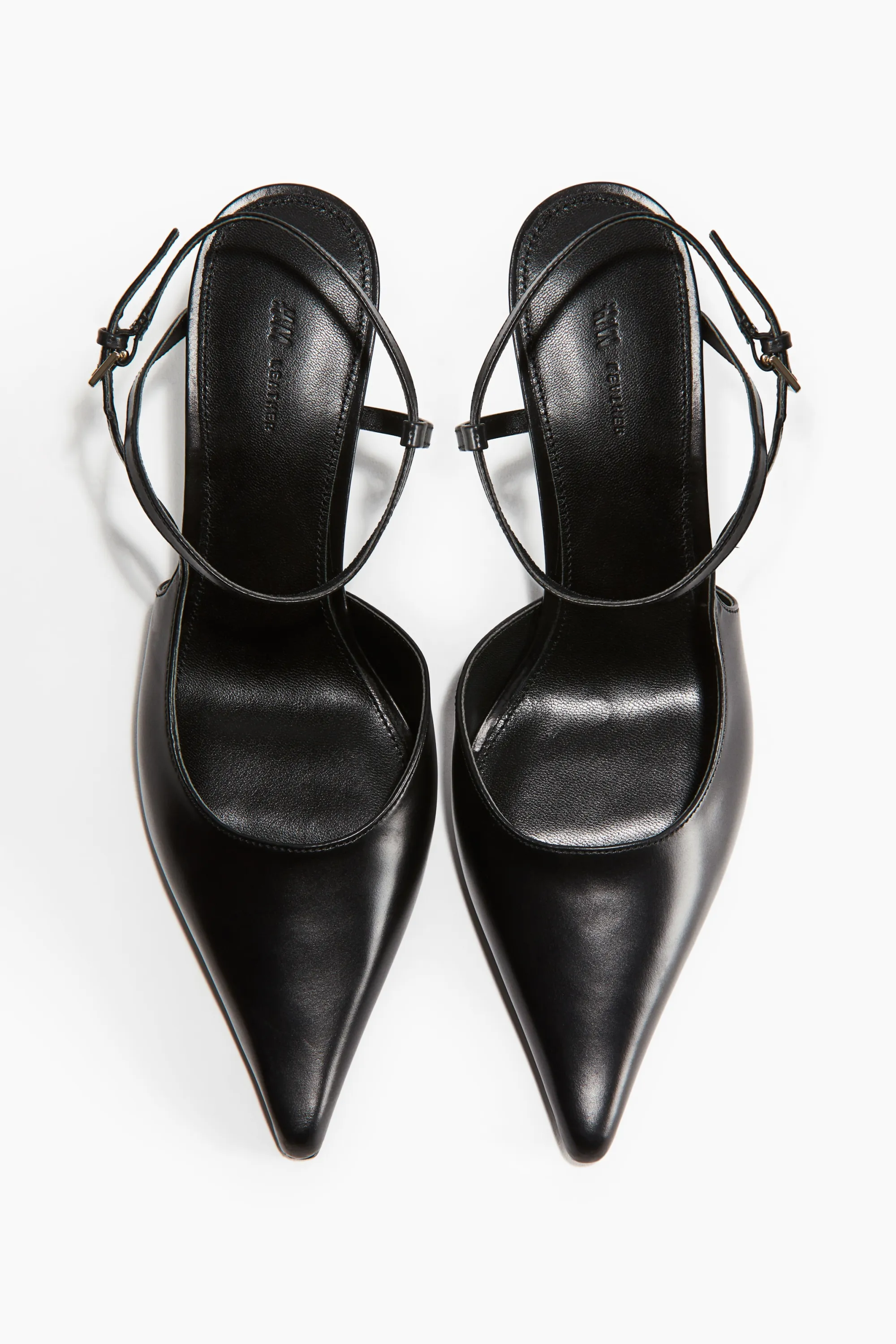 Escarpins à bout pointu en cuir - Noir