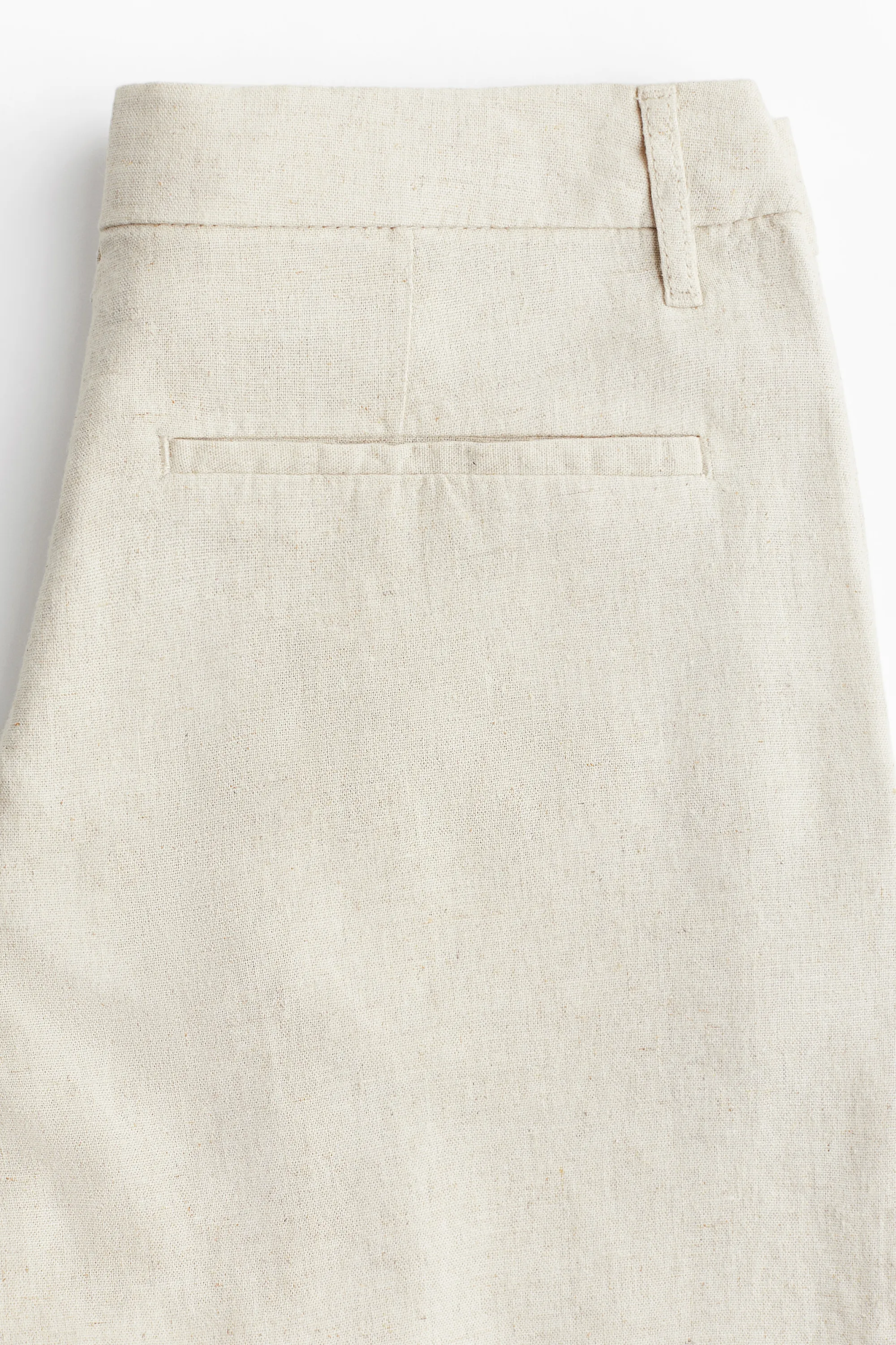 Short de longueur genou en lin mélangé - Beige clair