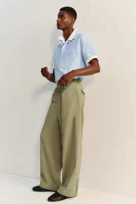 CHEMISE POPOVER EN COTON OXFORD - BLEU CIEL — photo 5