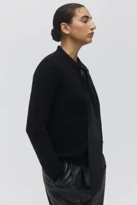Gilet avec nœud - Noir — photo 3