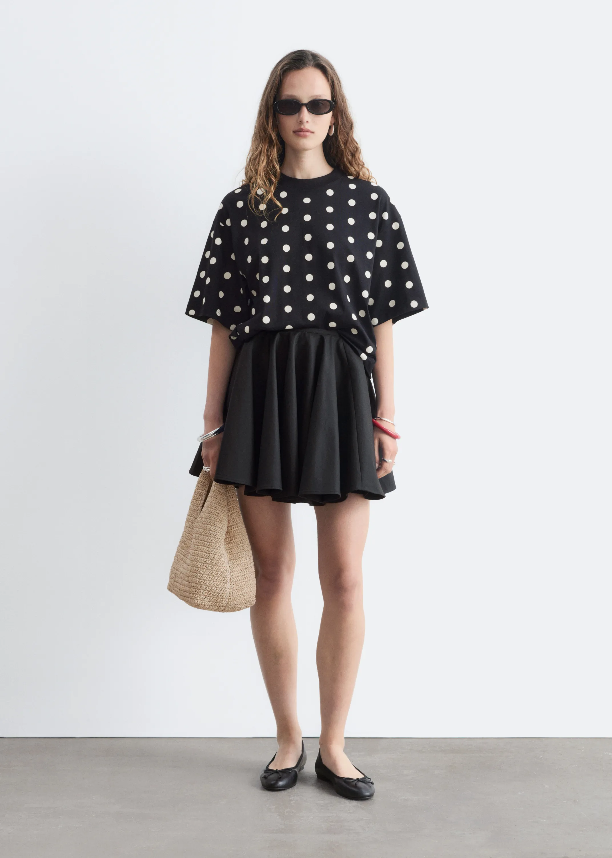 T-shirt en coton - Noir/Blanc