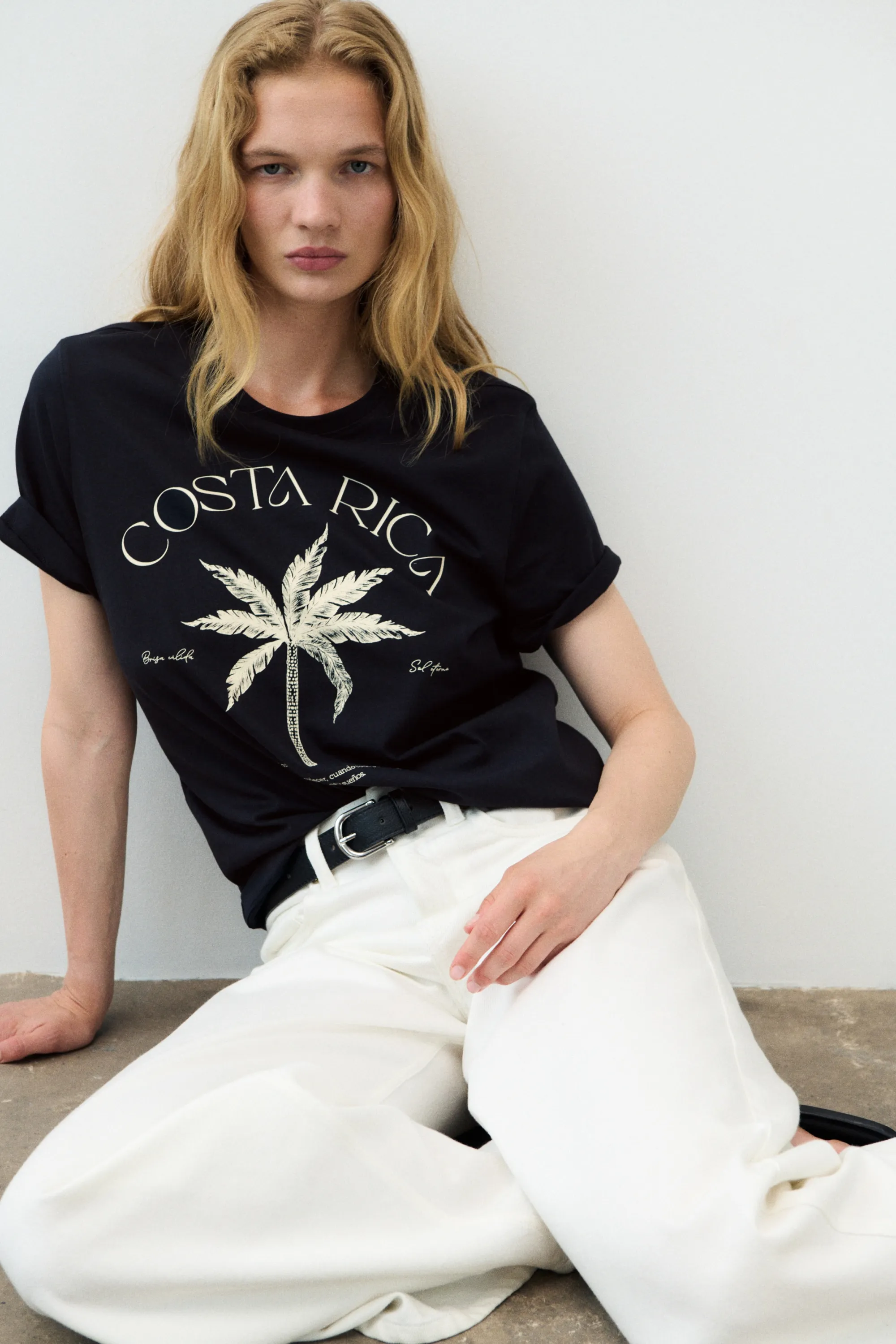 T-shirt imprimé - Noir/Costa Rica