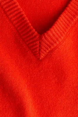 Pull en laine mélangée - Rouge vif — photo 3