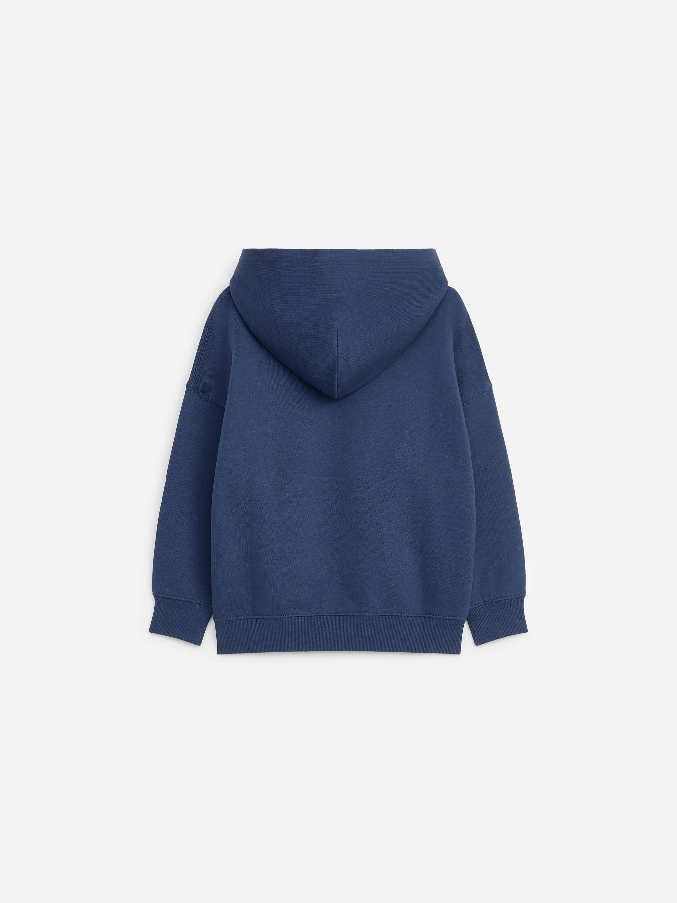 Sweat à capuche en tissu lourd - Bleu foncé/A rouge