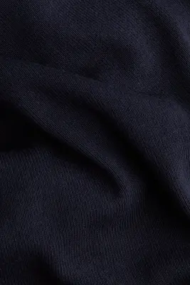 Flared fine-knit trousers - Bleu marine — photo 4
