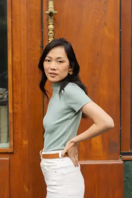 Tee-shirt Lola - vert celadon — photo 3