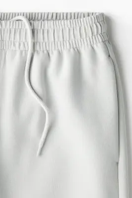 Short Relaxed Fit en interlock - Gris clair — photo 5