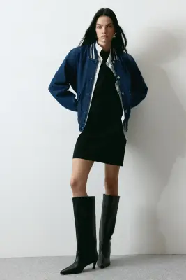 Teddy en denim - Bleu denim foncé — photo 1