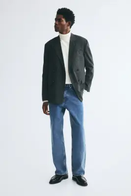 Regular Fit Fine-knit polo-neck jumper - Crème — photo 2