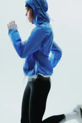 Veste de running déperlante - Bleu ciel — photo 4