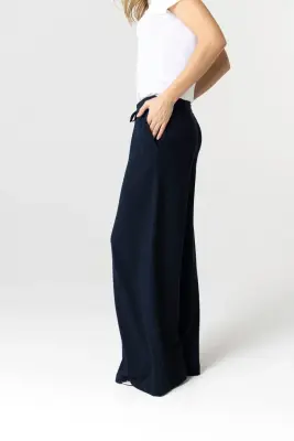 Pantalon Marine en Coton / Lin — photo 3