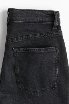 Short taille haute en denim - Gris foncé — photo 2