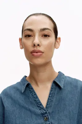 MAMA Combi-short en denim - Bleu denim — photo 1