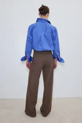 Pantalon large Four-way Stretch - Marron clair — photo 3