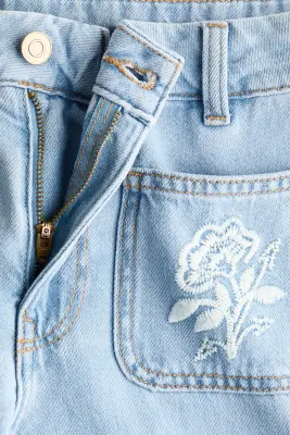 Wide Regular Waist Jeans - Bleu denim clair — photo 5