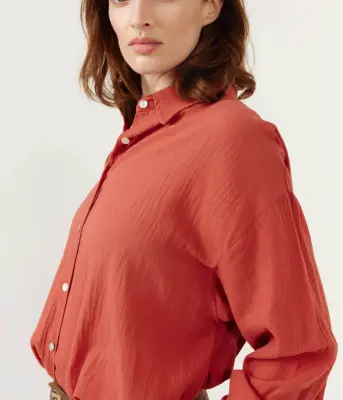Artlove – Chemise Yerina Terracotta — photo 3