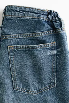MAMA Straight Low Waist Jeans - Bleu denim — photo 3