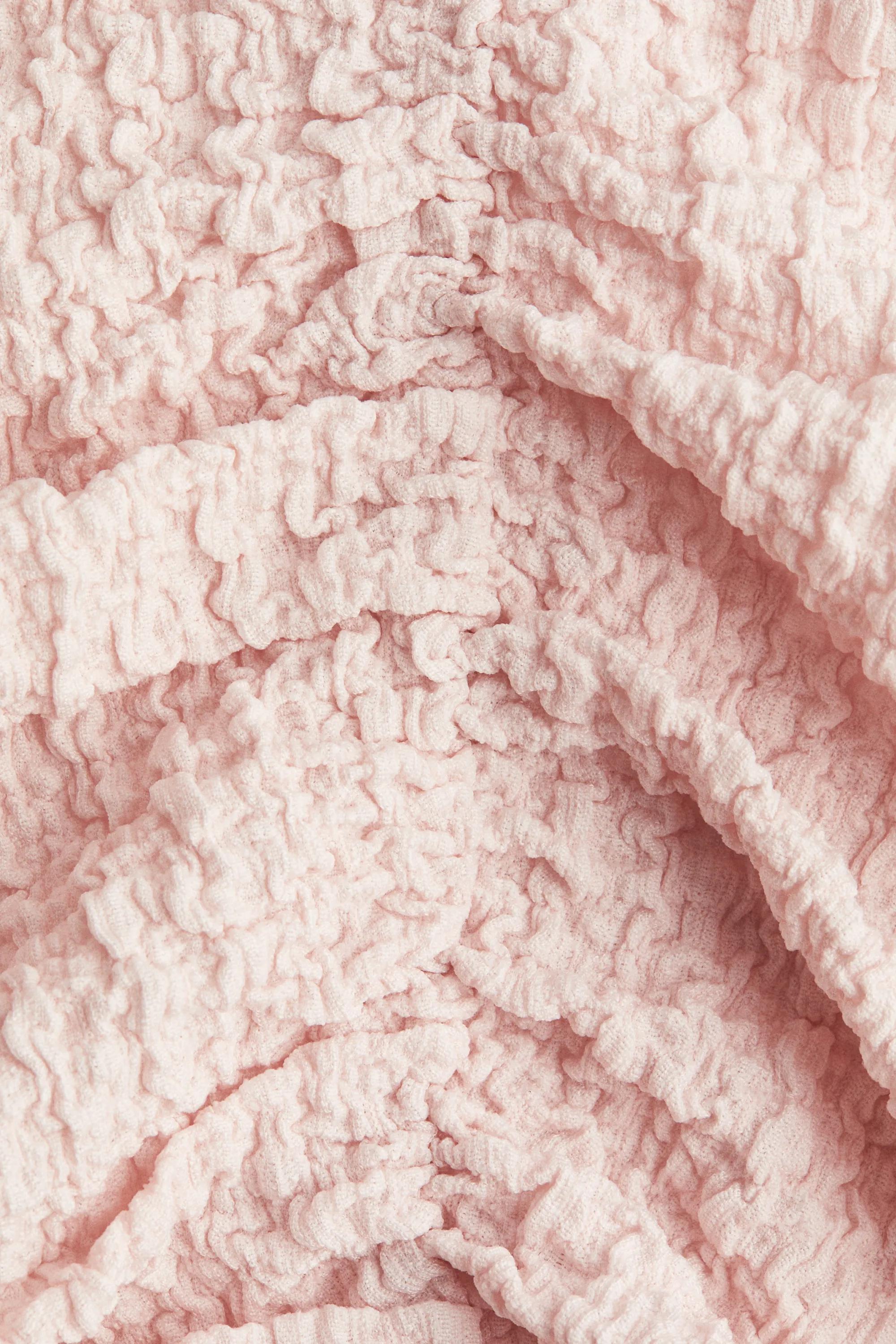 Top texturé à effet drapé - Rose clair