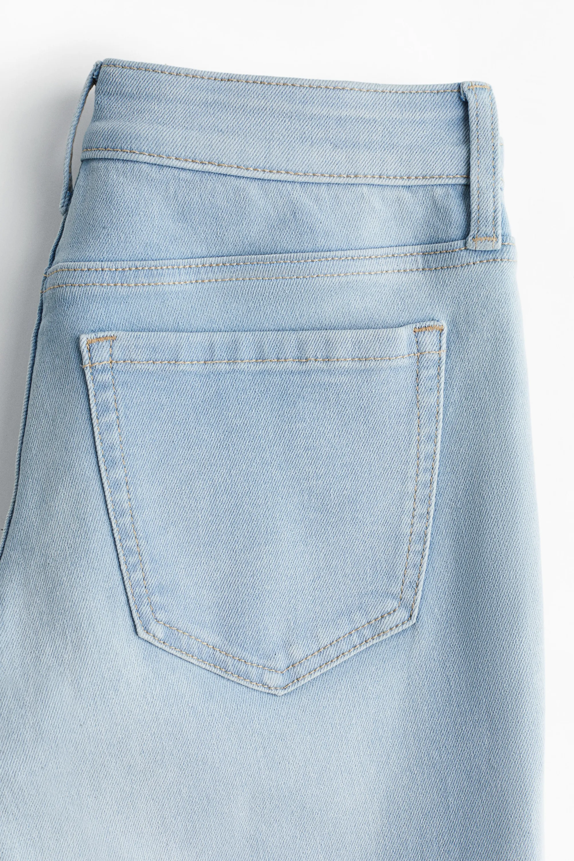 Flared Low Ankle Jeans - Bleu denim pâle