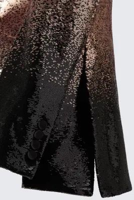 Sequined blazer - Gold-coloured/Black — photo 2