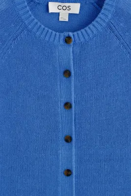 CARDIGAN EN MAILLE DE LIN - BLEU — photo 5