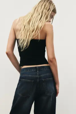 Wide Regular Waist Jeans - Bleu denim — photo 1