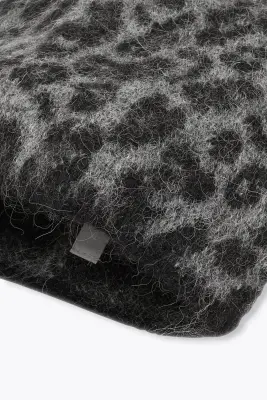 Bonnet en maille léopard Femme — photo 2