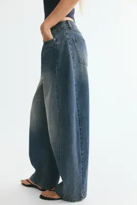 Barrel Regular Waist Jeans - Bleu denim — photo 4