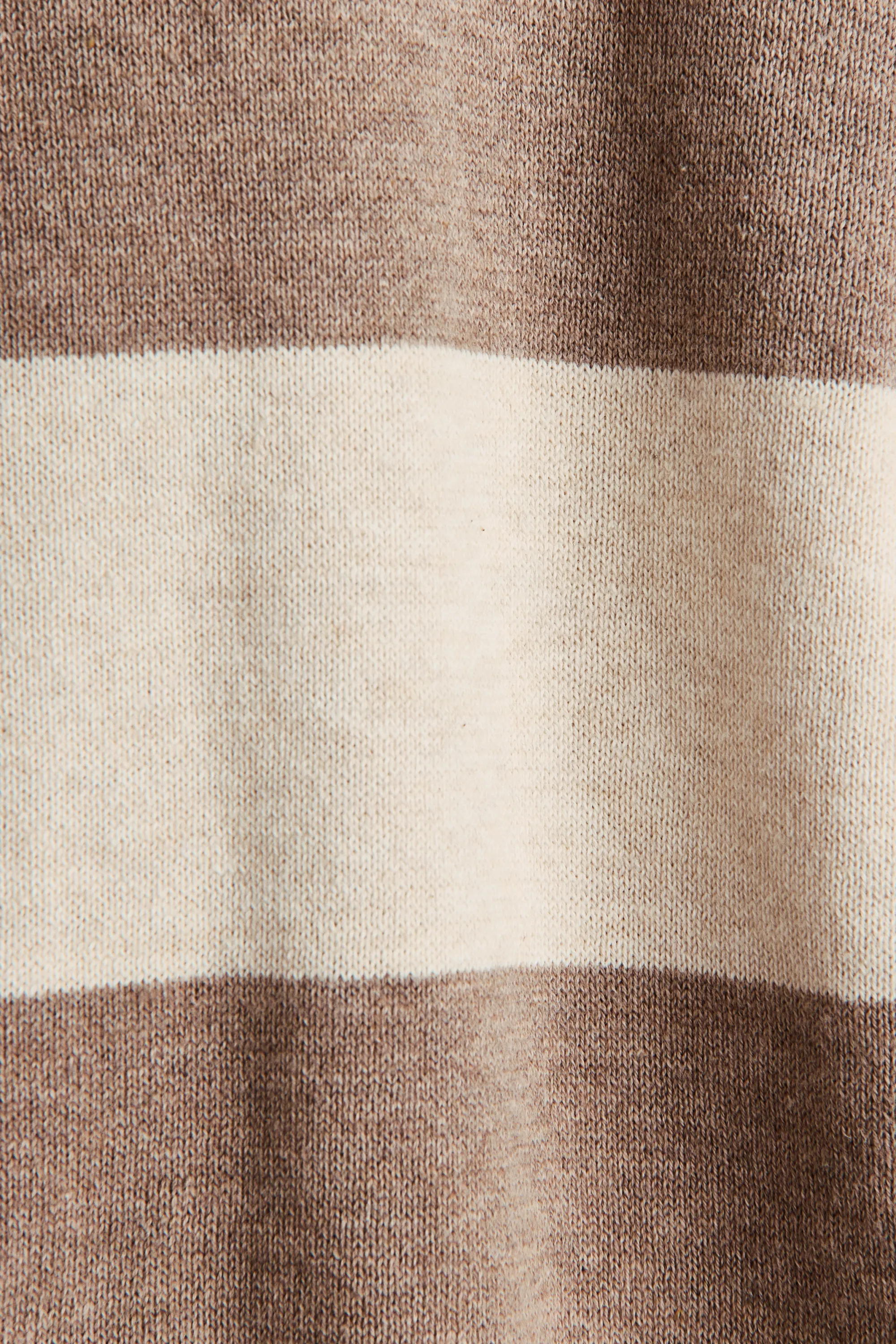 Pull en coton - Taupe foncé/rayé