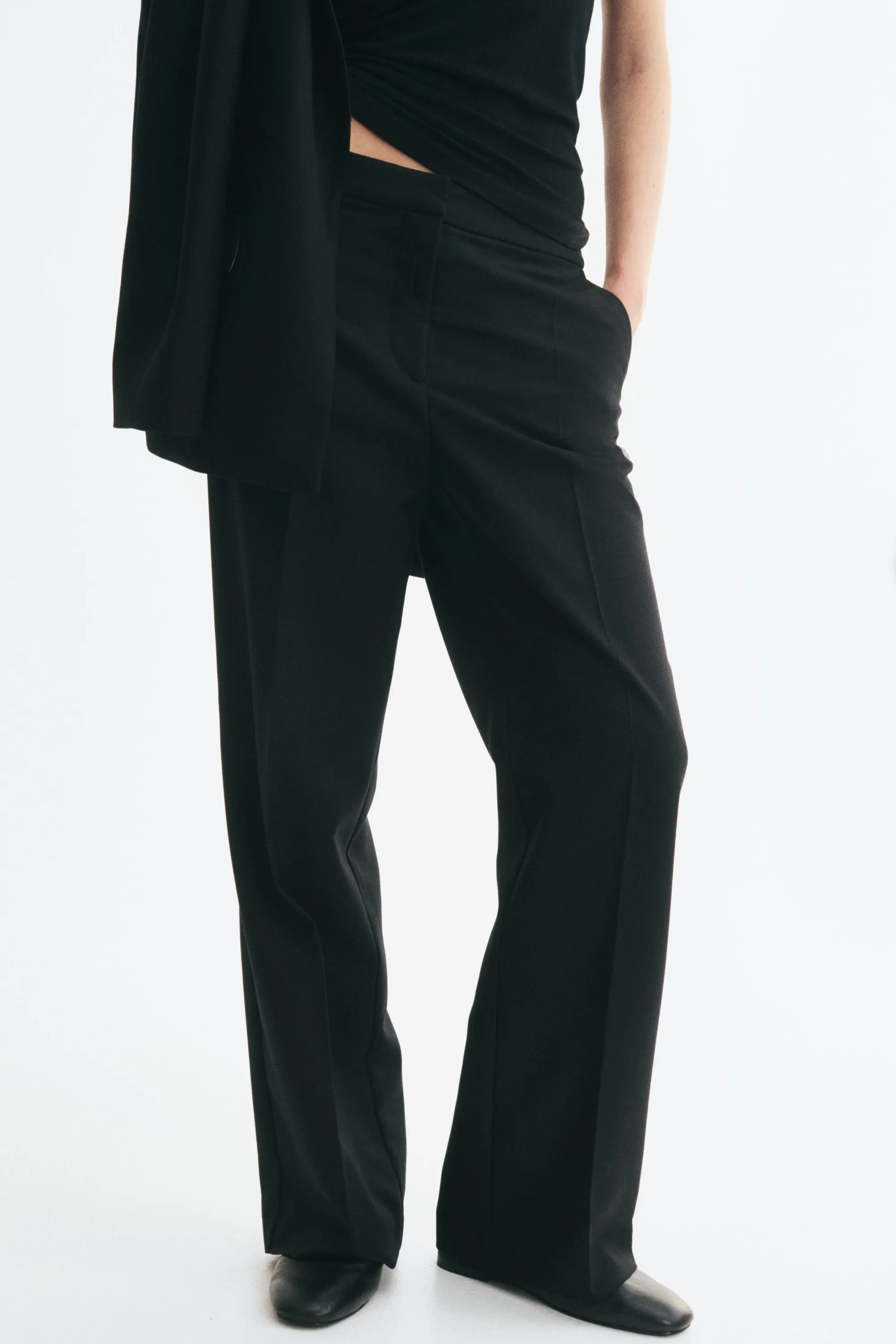 Pantalon avec plis - Noir