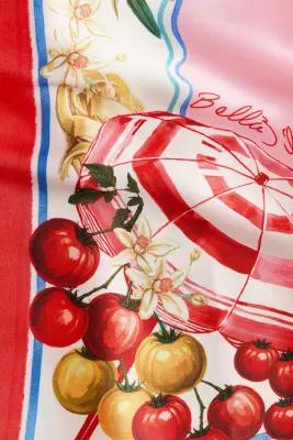 Robe trapèze à bretelles fines - Rose/motif — photo 4