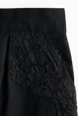 Short avec dentelle - Noir — photo 3