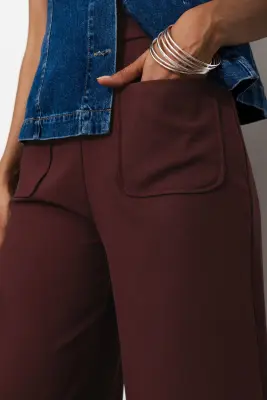 Pantalon large taille haute — photo 5