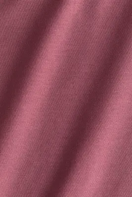 T-shirt ajusté en coton mélangé - Rose ancien foncé — photo 4