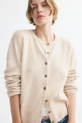 Gilet loose - Beige clair chiné — photo 3